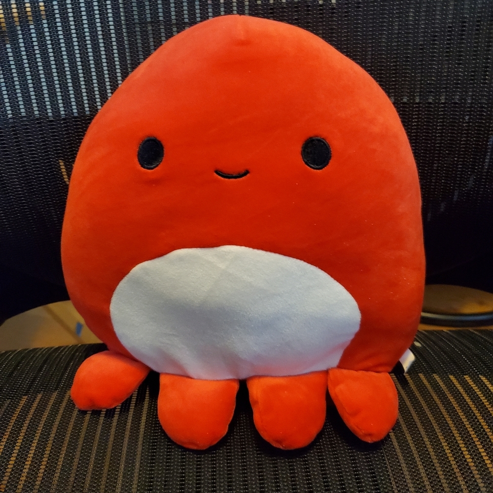NWOT Squishmallow 11" Octopus - Red